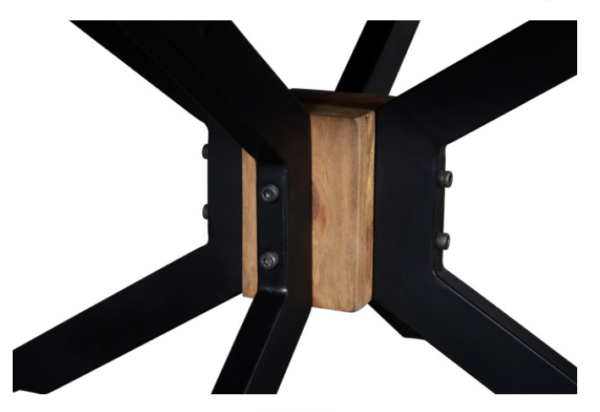 Iron Wooden Dining Table - Image 2